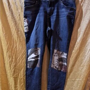 Stylish Levi’s Blue Patchwork Women Jeans